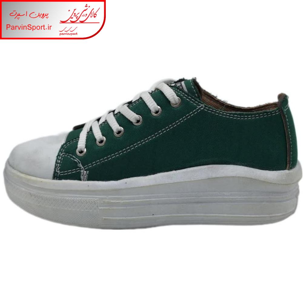کفش پیاده روی زنانه مدل لژدار رنگ سبز