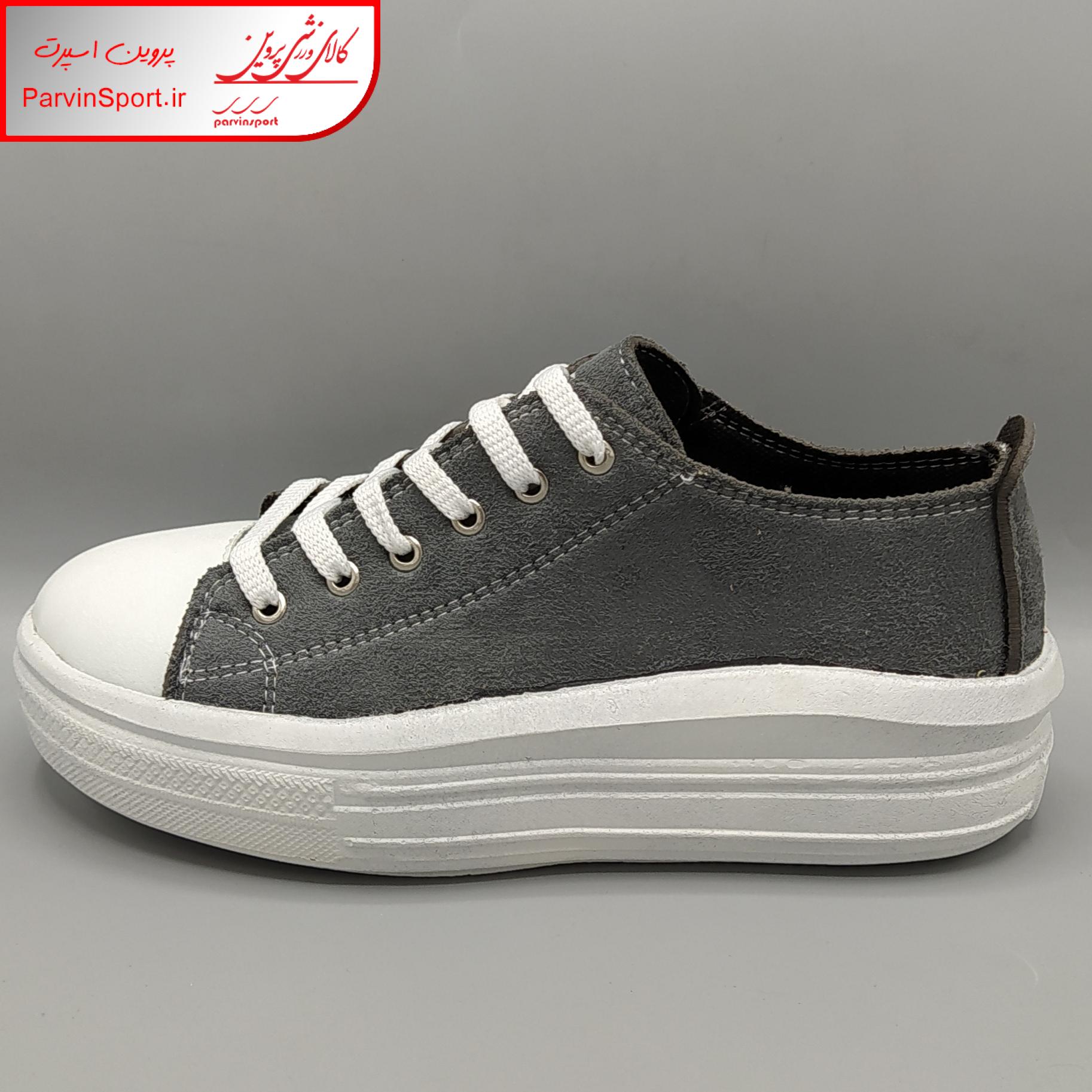 کفش پیاده روی زنانه مدل الستار لژدار رنگ طوسی