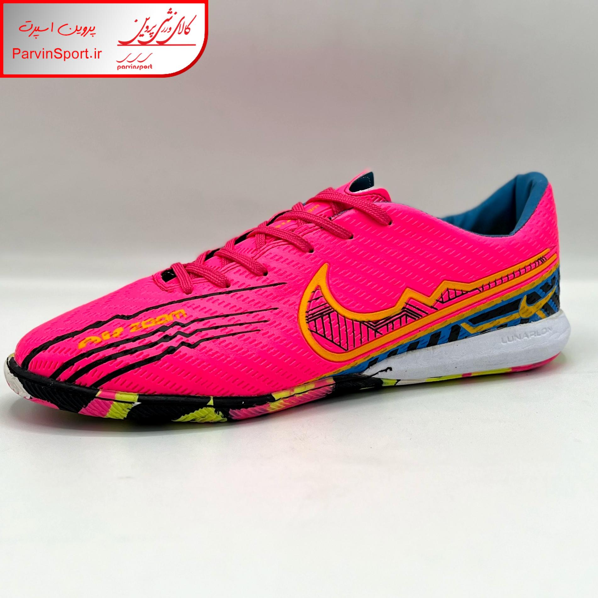 کفش فوتسال مردانه مدل حرفه ای دو رنگ سرخابی