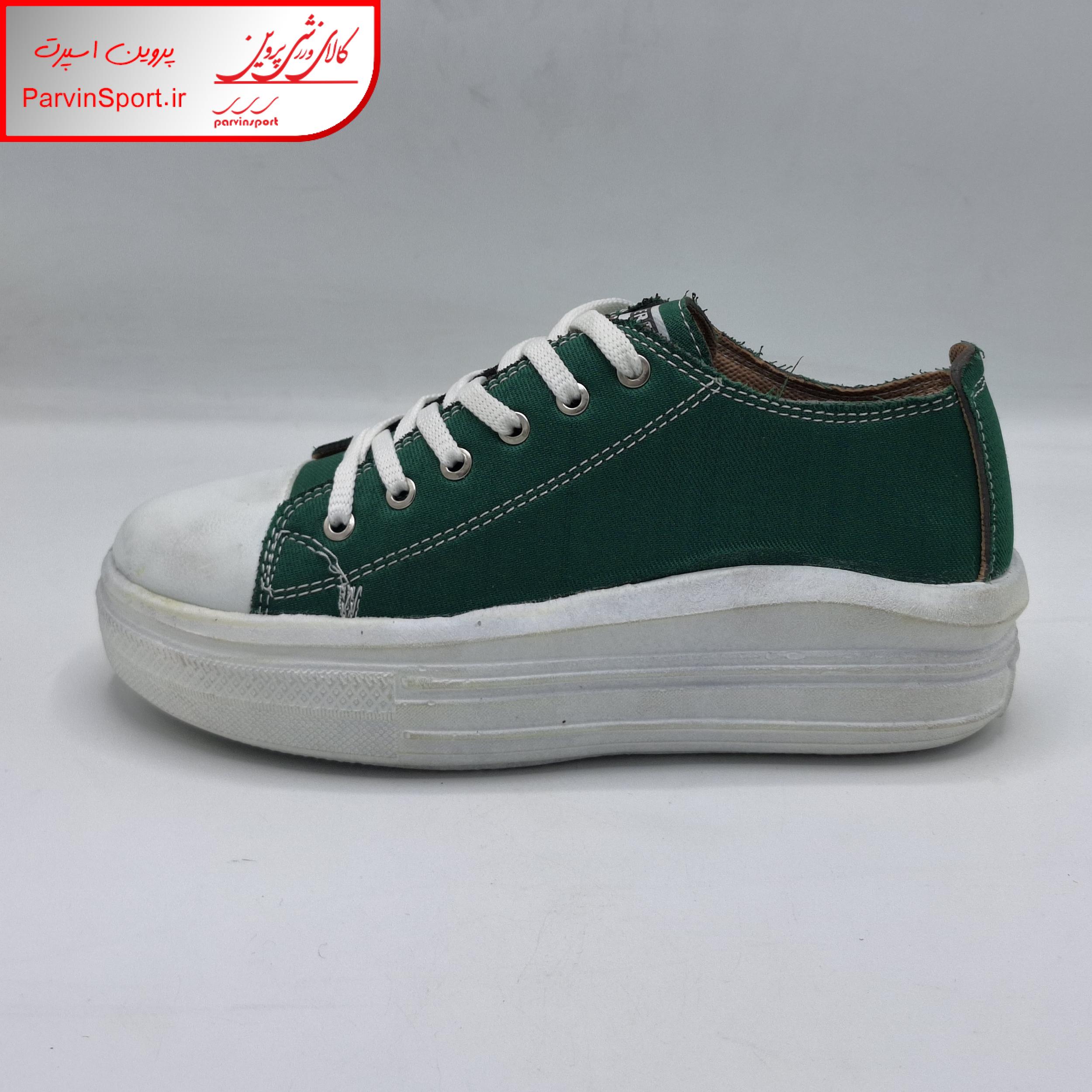 کفش پیاده روی زنانه مدل لژدار رنگ سبز