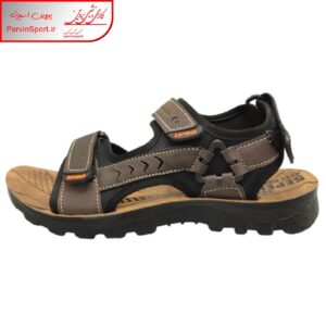 صندل مردانه مدل سپهران خطی رنگ قهوه‌ای