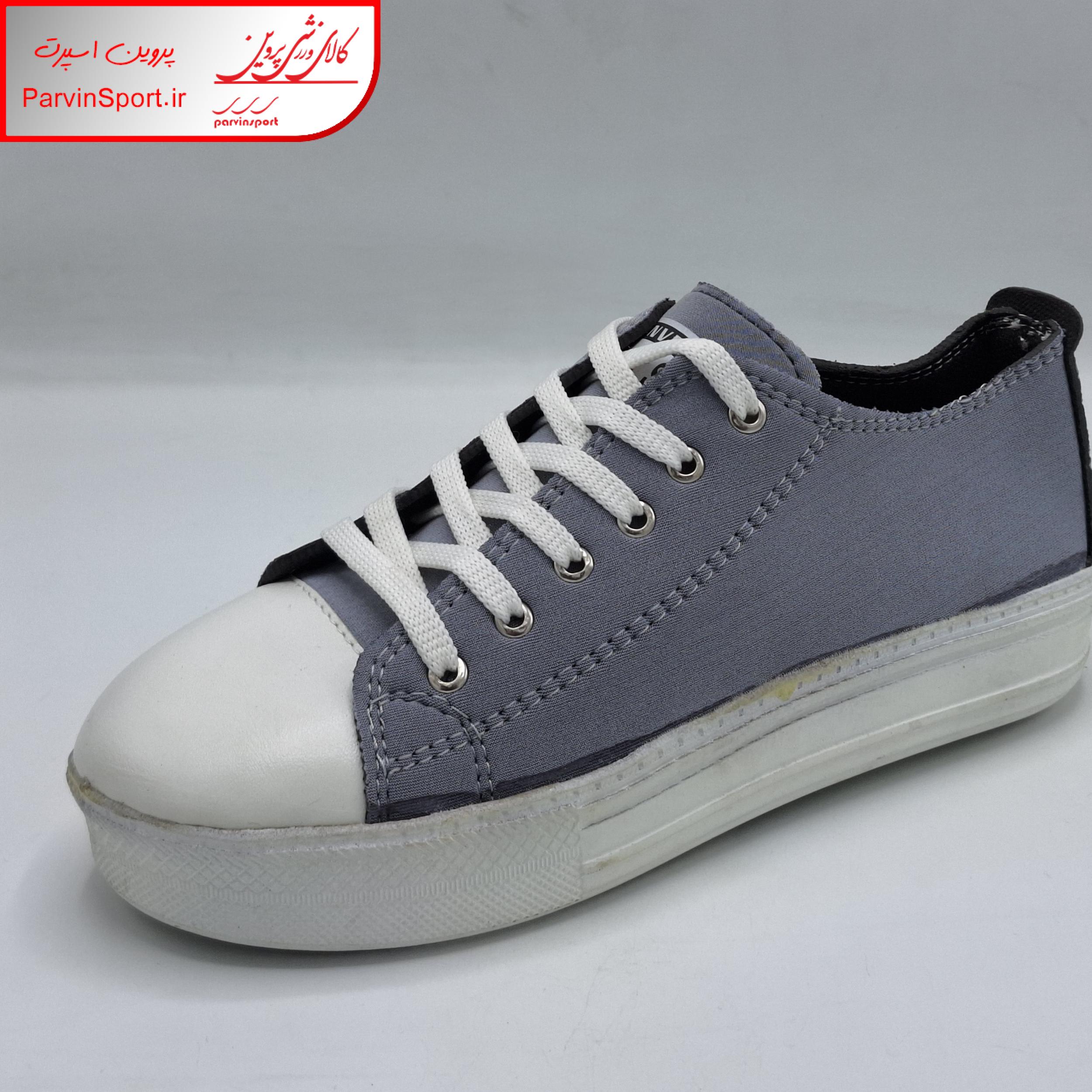 کفش پیاده روی زنانه مدل الستار لژدار رنگ طوسی