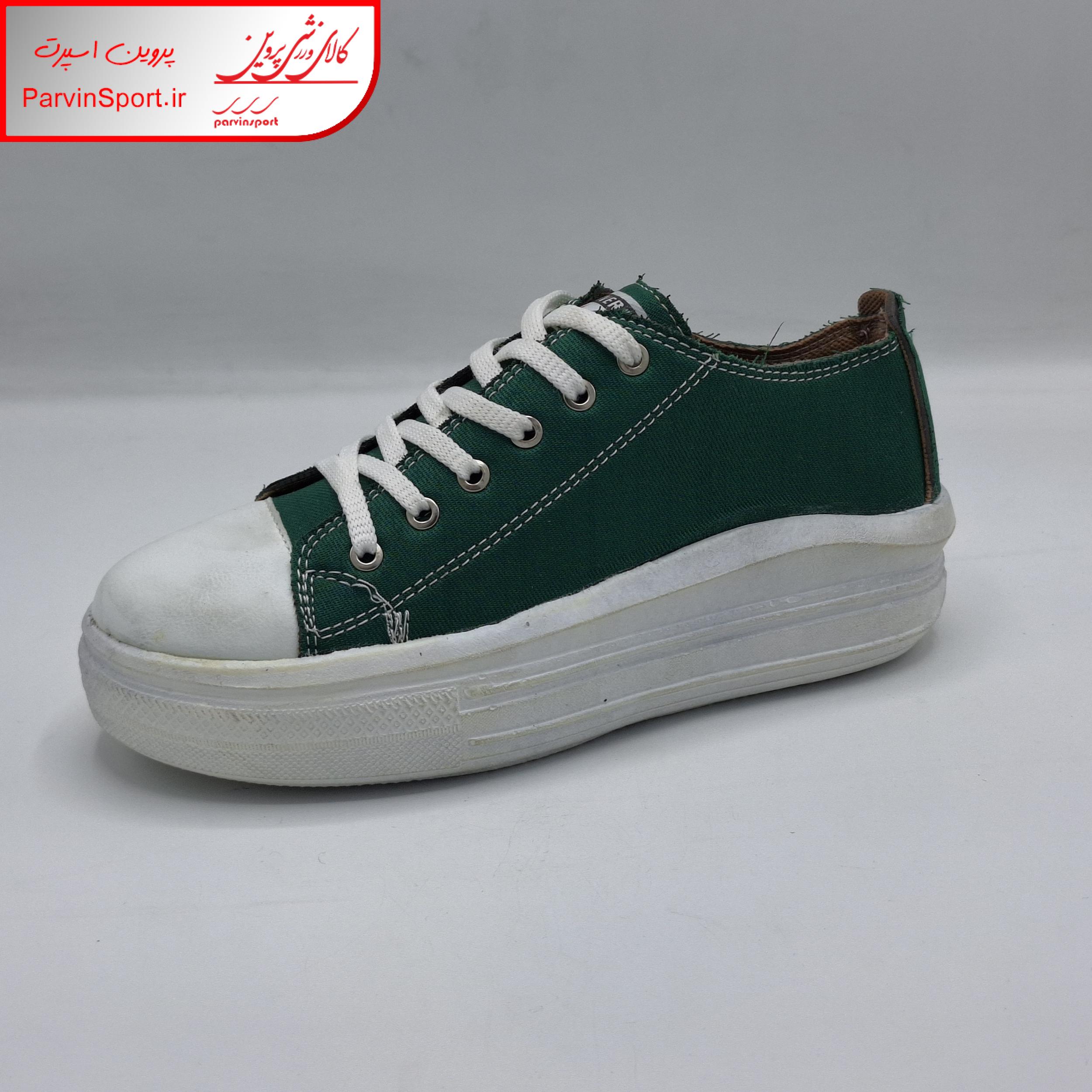 کفش پیاده روی زنانه مدل لژدار رنگ سبز