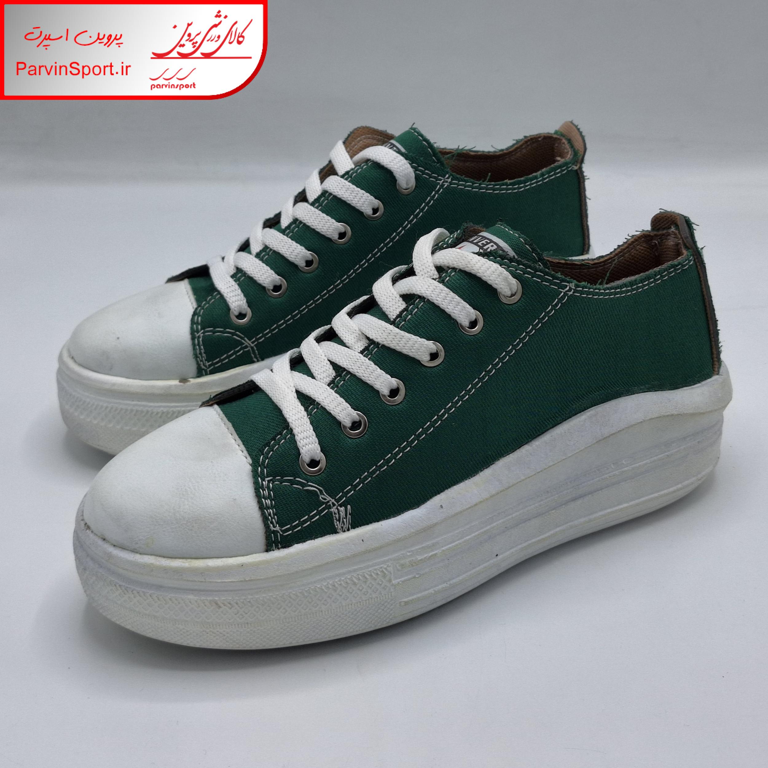 کفش پیاده روی زنانه مدل لژدار رنگ سبز