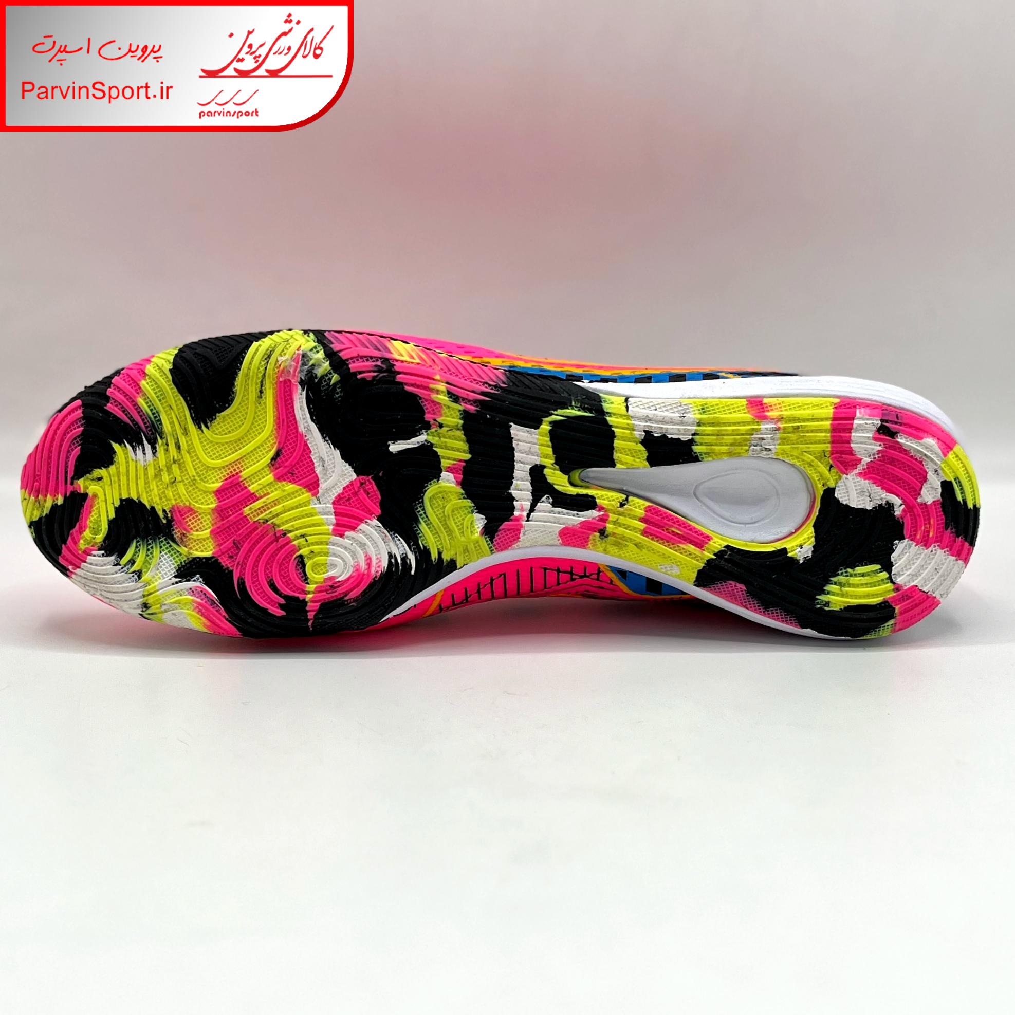 کفش فوتسال مردانه مدل حرفه ای دو رنگ سرخابی