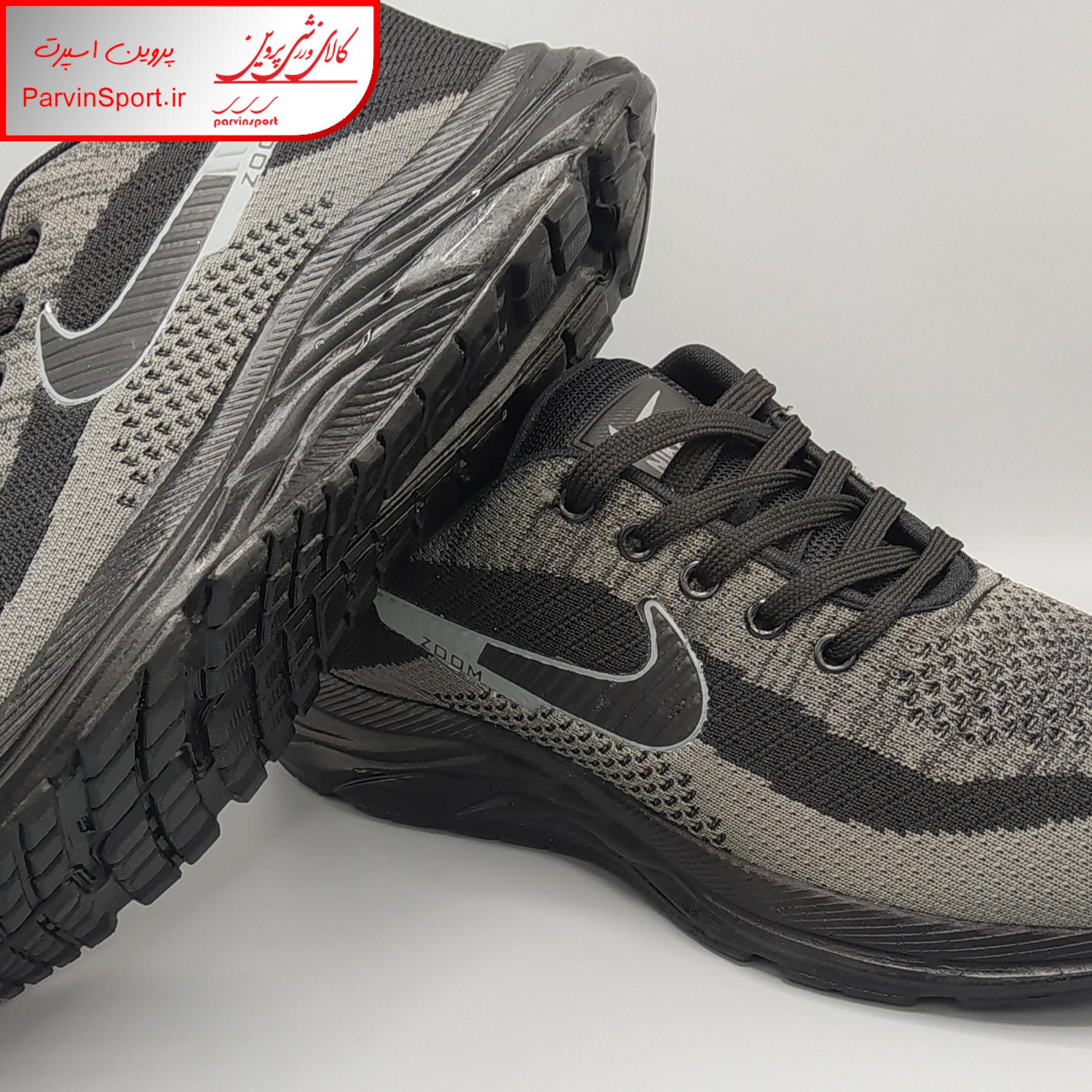 کفش پیاده روی مردانه مدل زوم دو رنگ مشکی