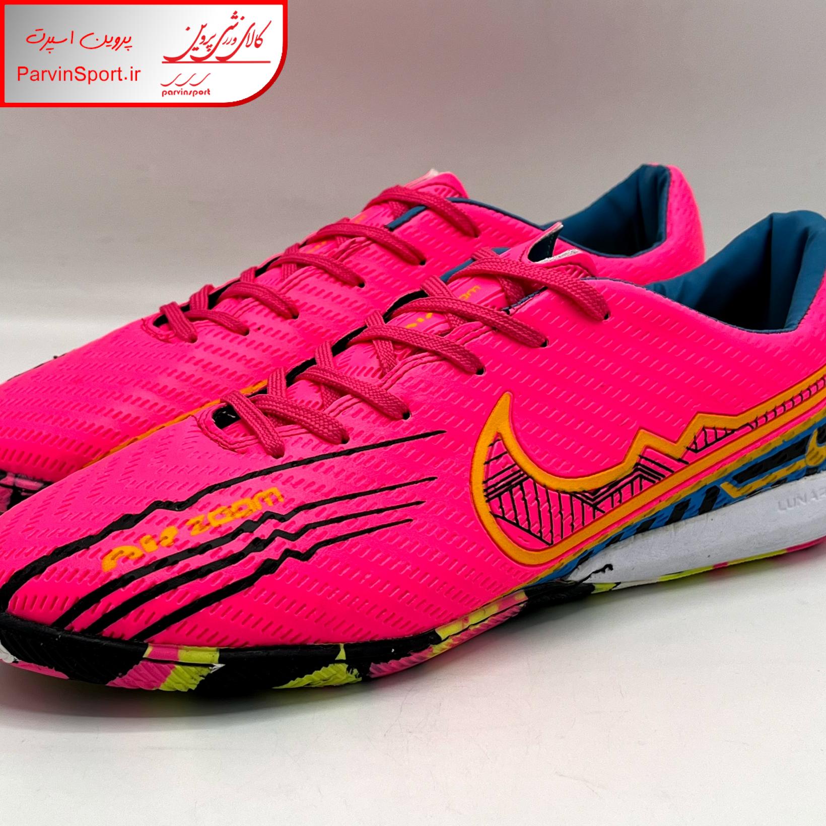 کفش فوتسال مردانه مدل حرفه ای دو رنگ سرخابی