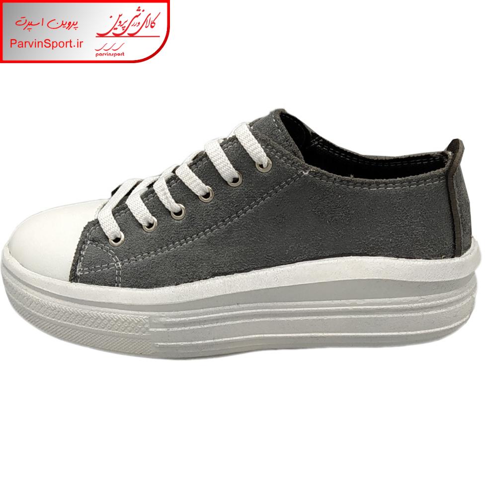 کفش پیاده روی زنانه مدل الستار لژدار رنگ طوسی