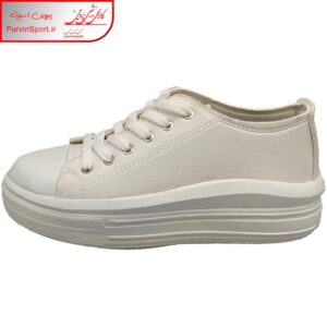 کفش پیاده روی زنانه مدل الستار لژدار رنگ سفید