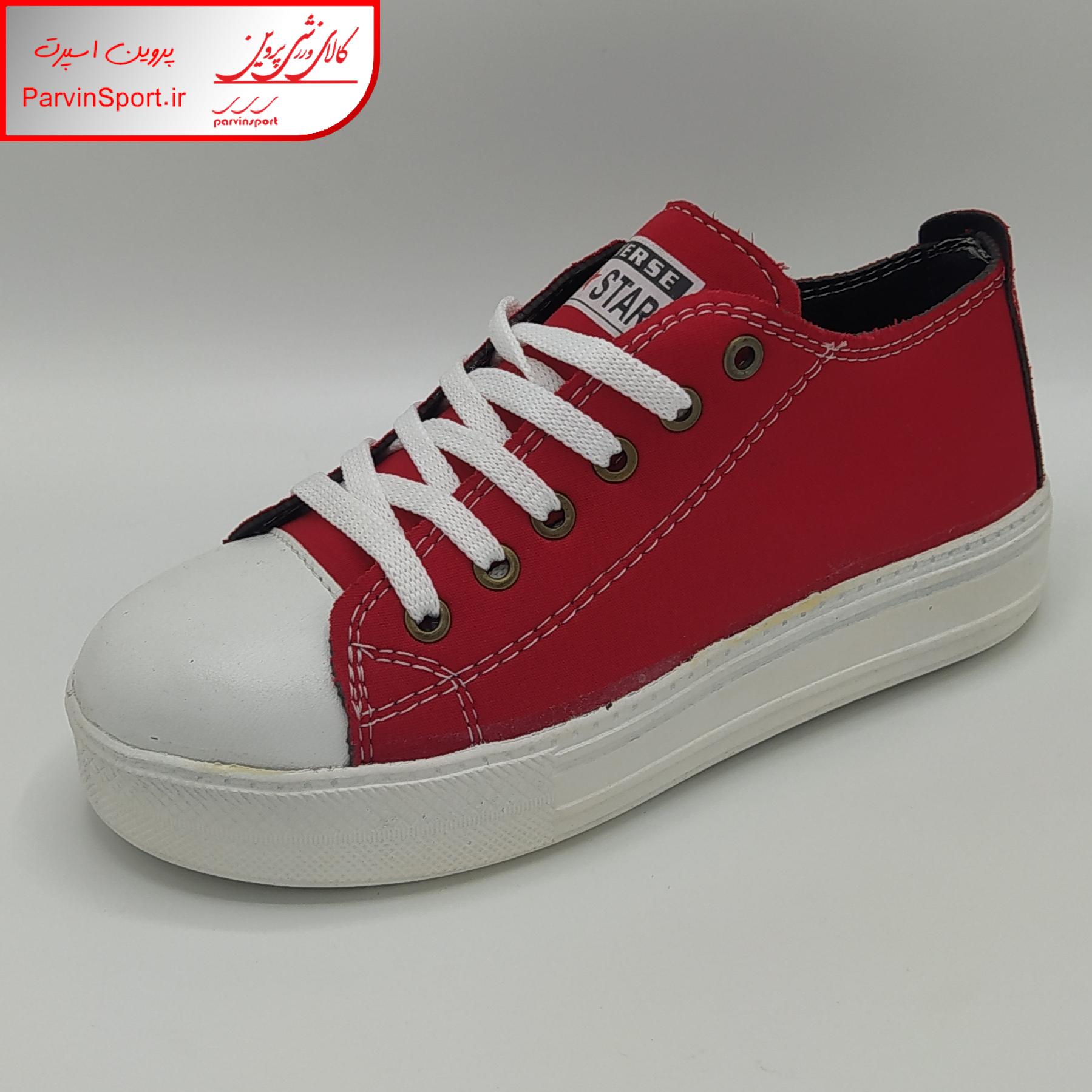 کفش پیاده روی زنانه مدل الستار لژدار رنگ قرمز