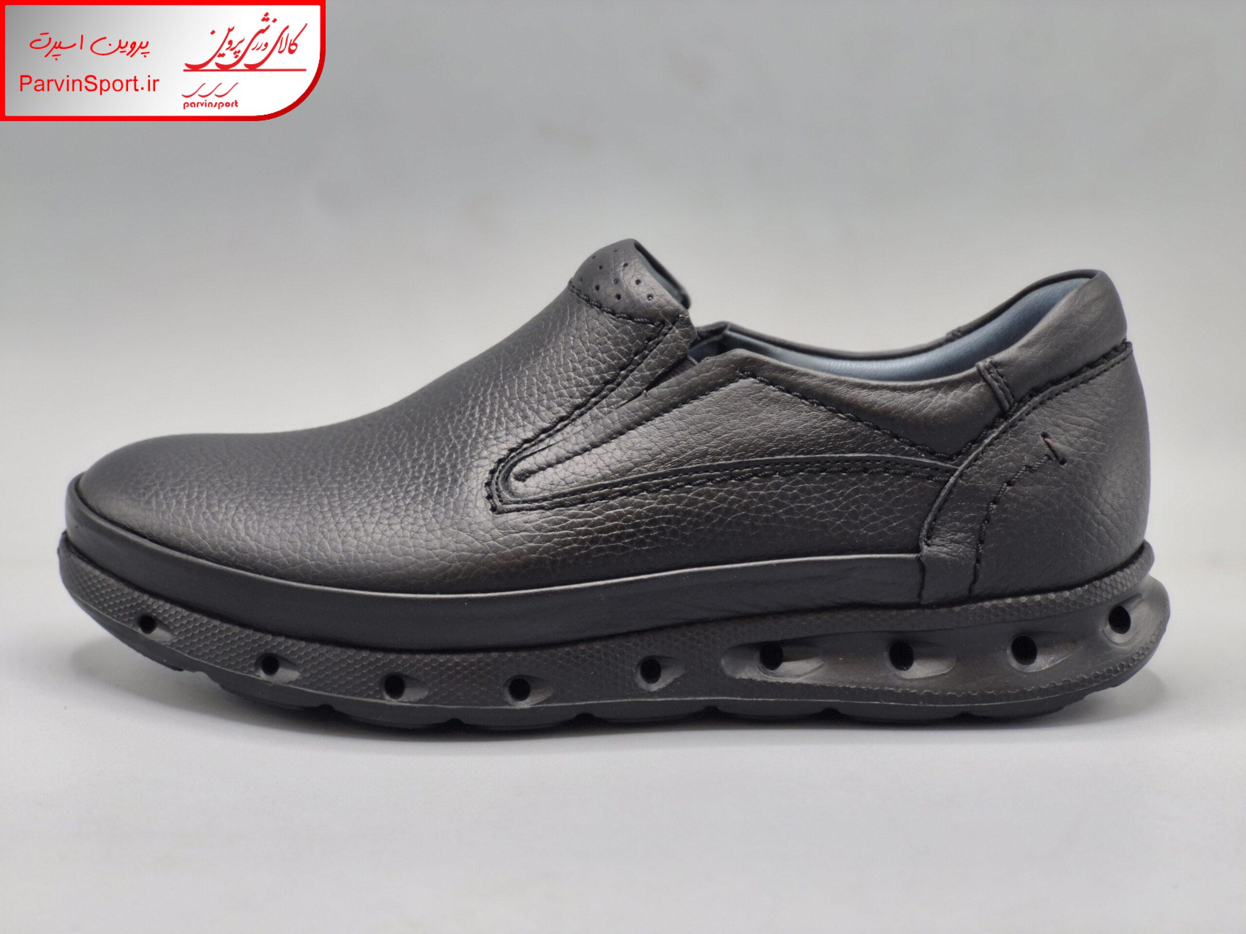 کفش طبی چرم طبیعی هنرین چرم مدل اکو رنگ مشکی - Image 5