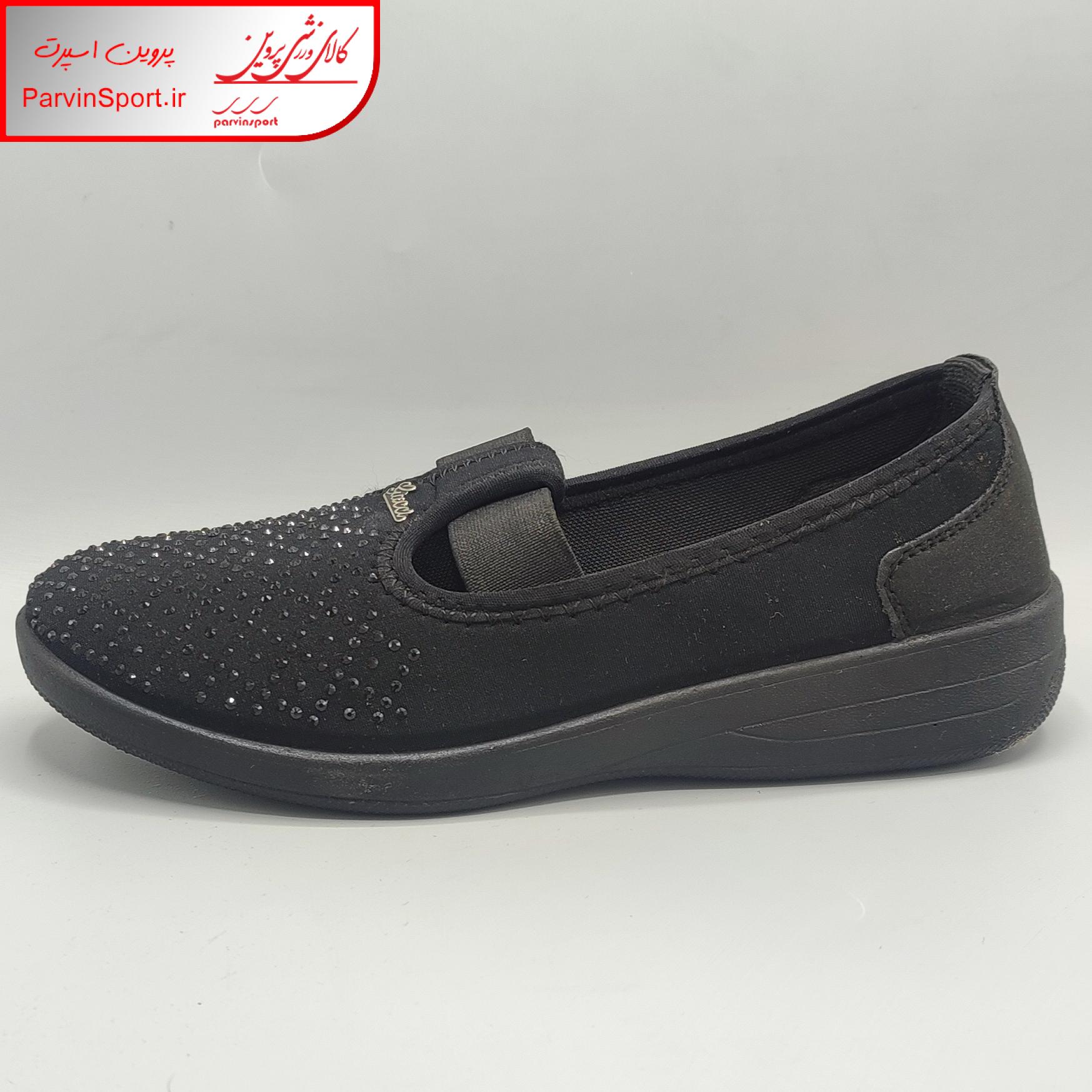 کفش راحتی زنانه مدل نگین دار سما رنگ مشکی
